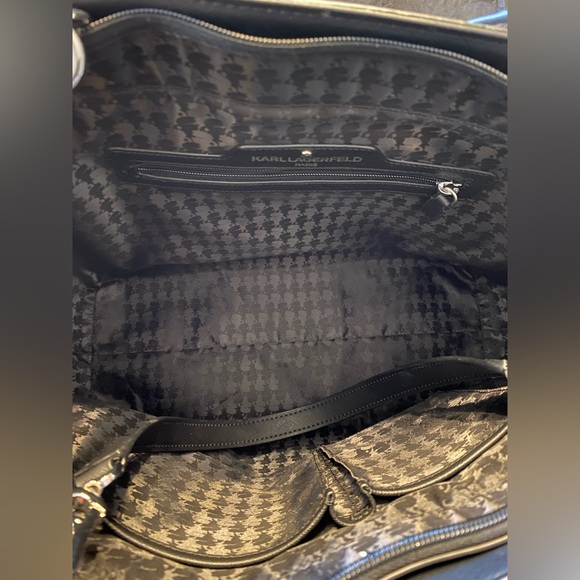 Karl Lagerfeld Black Graphic Tote Bag  NWT - Picture 3 of 11